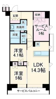 イニシア京都御所南【3階】の間取り