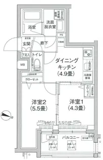 ルフレ 田園調布南【5階】の間取り