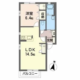 1LDKの間取り画像