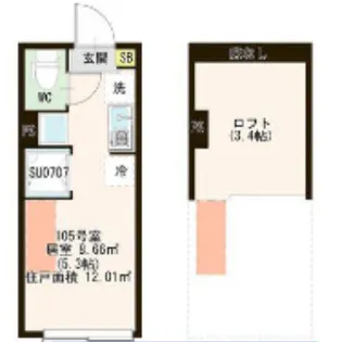東京都練馬区富士見台3【アパート】の間取り