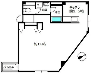 鶴見オゼキビル【2階】の間取り
