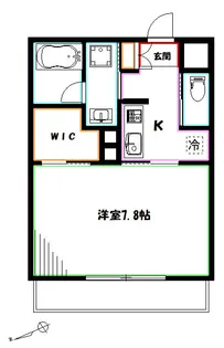 クレイシア三鷹【1階】の間取り