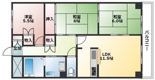 サンシャイン翠【3階】の間取り
