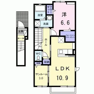 シュティル ブリーゼ【2階】の間取り