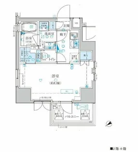ベルシード門前仲町【6階】の間取り
