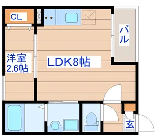 R-SMARTスカイヒル長町【2階】の間取り