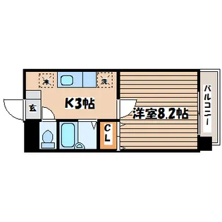 グランディ八乙女中央【3階】の間取り