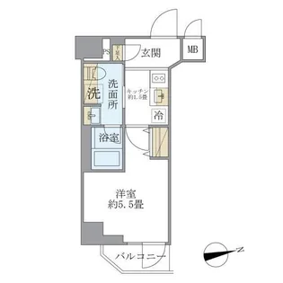プラッツ旗の台【6階】の間取り
