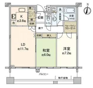 武蔵野フィールド・レジデンス【4階】の間取り