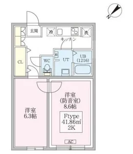 スカイラシクラス平和台【2階】の間取り