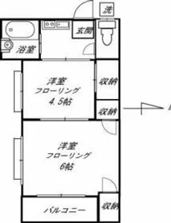 中村ハイツ【2階】の間取り