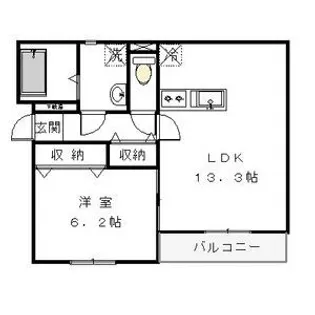リベラルコート【1階】の間取り