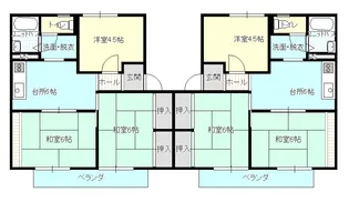 コーポ藤井A棟【2階】の間取り