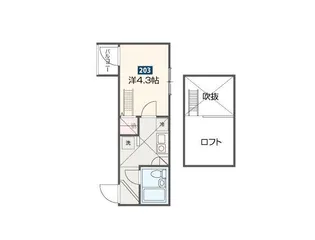 MELDIA浅草【2階】の間取り