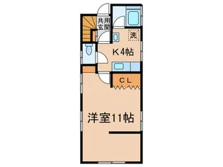 ハイツ上用賀【1階】の間取り
