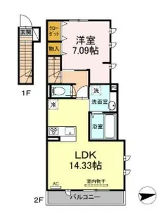 アンジュール南【2階】の間取り
