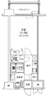 コンフォート東白島【7階】の間取り