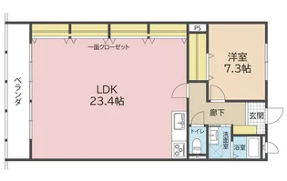 三和コーポ萩原【6階】の間取り