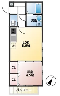 MELDIA春日部【1階】の間取り