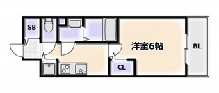 エスリード難波ザ・アーク【12階】の間取り