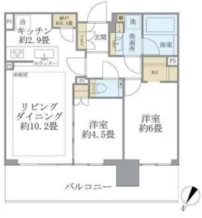 シティタワーズ東京ベイ セントラルタワー【14階】の間取り