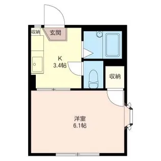 リュースKコーポI【1階】の間取り