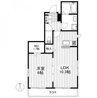 東京都世田谷区若林2【マンション】の間取り