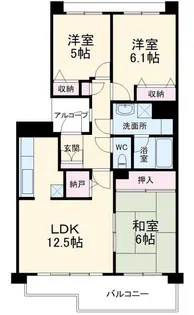 鴻巣東ハイツ【1階】の間取り