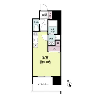 ブランシエスタ千早RJR【3階】の間取り