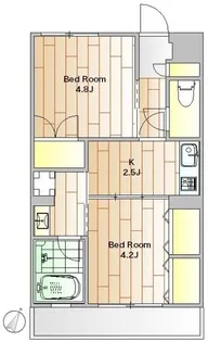 レベント柿の木坂【3階】の間取り