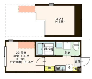 ハーモニーテラス一ツ家VII【1階】の間取り