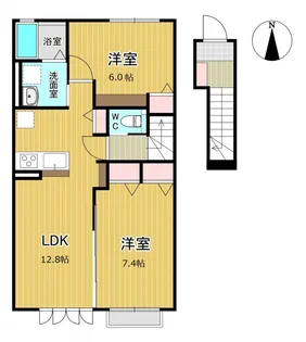 Tesoro【2階】の間取り