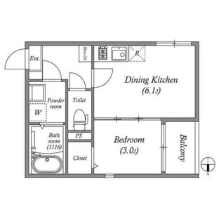シノケンハーモニー加美北II【3階】の間取り