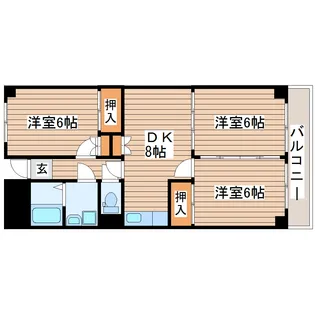 パークサイドビル【6階】の間取り