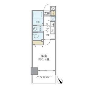 レジデンシア麻布十番【5階】の間取り