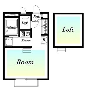 レオパレスアクア【2階】の間取り