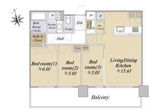シティタワーズ東京ベイ ウエストタワー【20階】の間取り