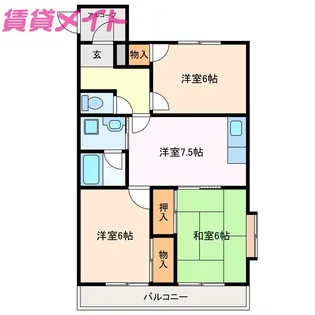 ラ・トゥール【3階】の間取り