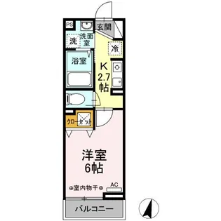 クレールコート井土ヶ谷【1階】の間取り