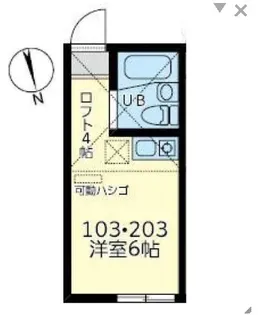 ユナイト東寺尾コモエスタ【2階】の間取り