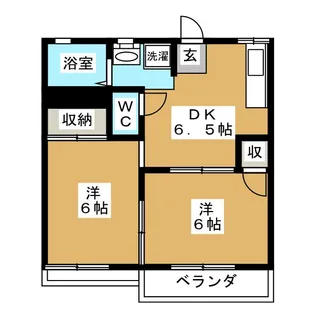 ドミール寺尾A【1階】の間取り