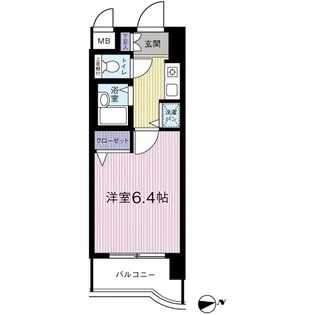 ライオンズマンション交通局前【9階】の間取り