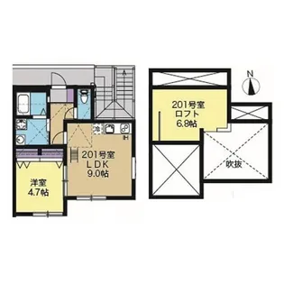 ファーストブライツテラス【2階】の間取り