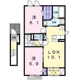 アルコバレーノ【2階】の間取り