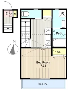 レンブランサB棟【2階】の間取り