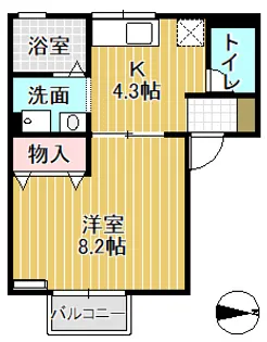セジュール・ミシマ【1階】の間取り