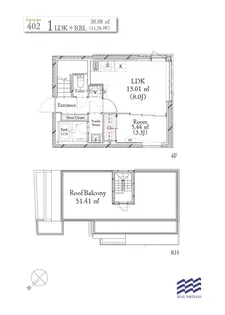 BLANCCOURT武蔵小山【4階】の間取り