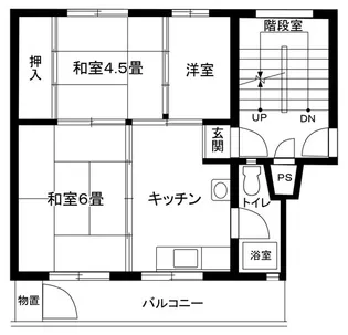 竹山第2 3205号棟【4階】の間取り