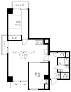 ライオンズマンション東品川【6階】の間取り