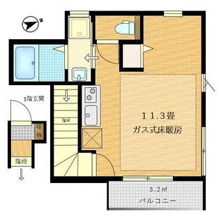 セサミ調布【2階】の間取り